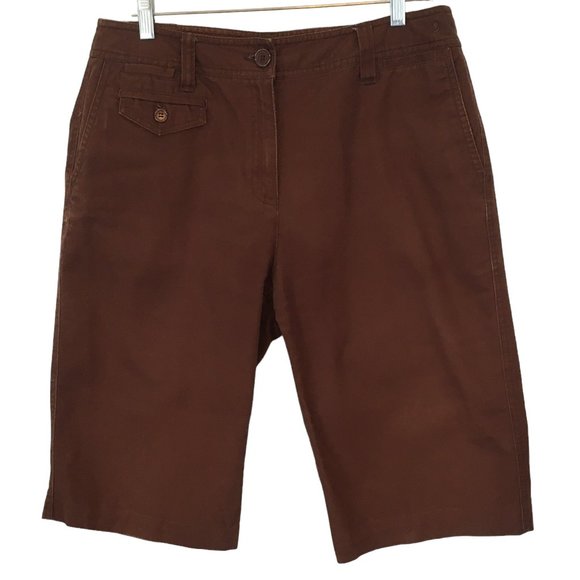 Duck Head Pants - Duck‎ Head Vintage Womens Brown Denim Walking Shorts, High Rise, size 10